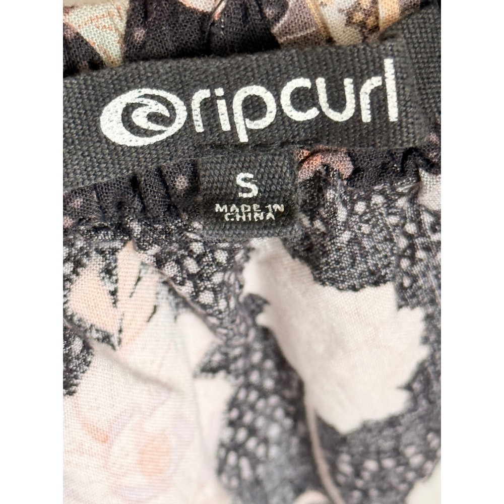 Rip Curl Maxi Skirt Womens Size S Black Floral Boho Button Front - Picture 6 of 6